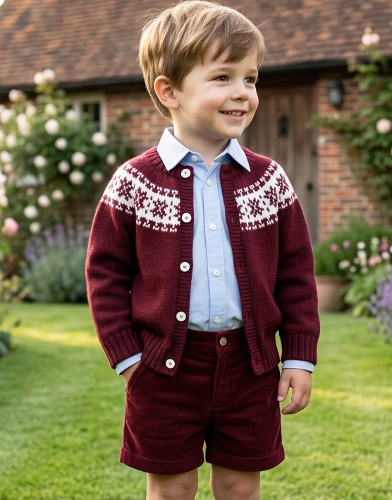 burgundy cardigan