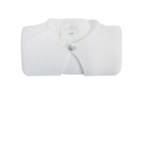 Chaqueta corta punto bobo blanco