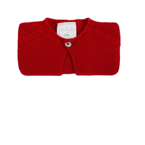 Chaqueta corta punto bobo rojo