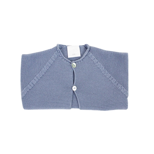 Medium blue knit baby cardigan