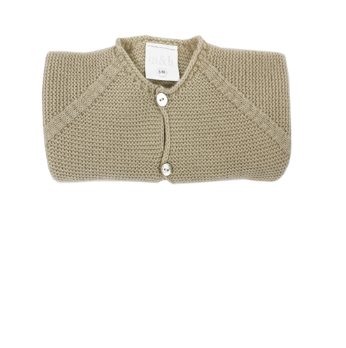 Chaqueta larga punto bobo arena