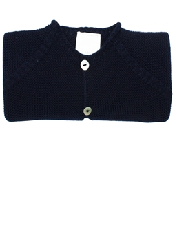 Chaqueta larga punto bobo marino