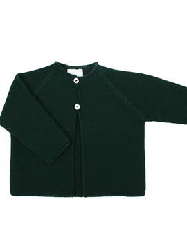 Chaqueta larga verde botella m&h