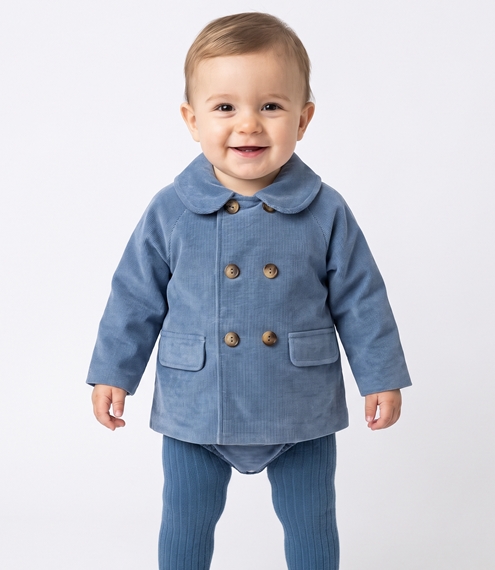 chaquetón de pana azul