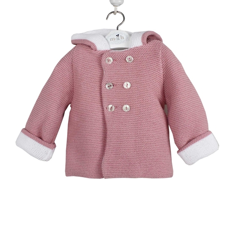 Knitted pink pastel short coat 