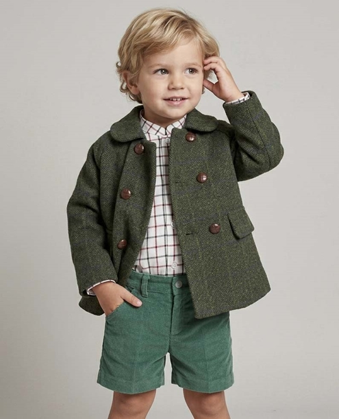 chaquetón verde cruzado