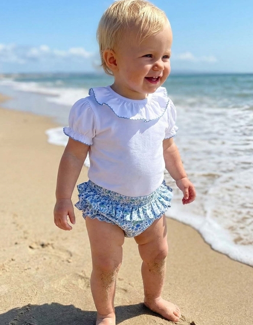 bloomer swimsuit green flowers