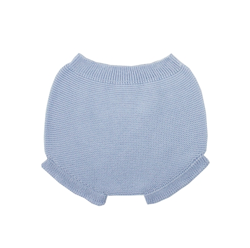 Baby blue knit bloomer with ruffles