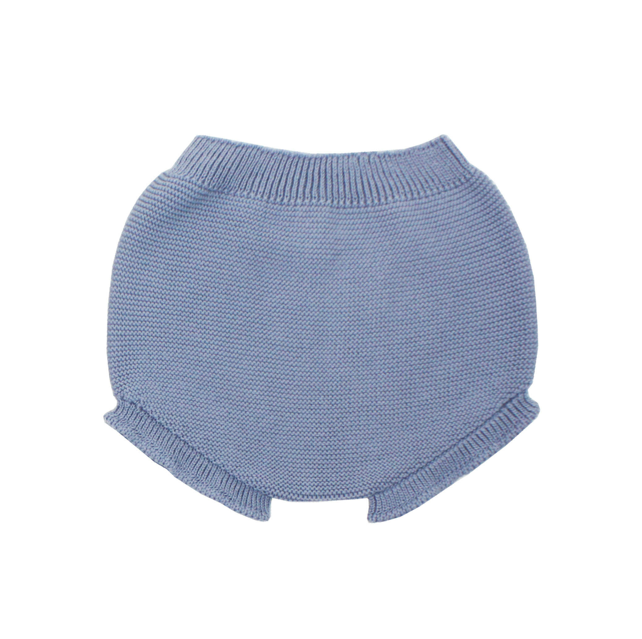 Cubrepañal bebé azulón de punto con volantes 