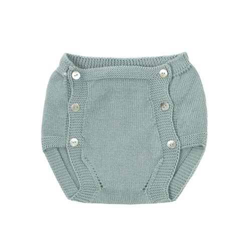 Aquarelle green knit baby bloomer