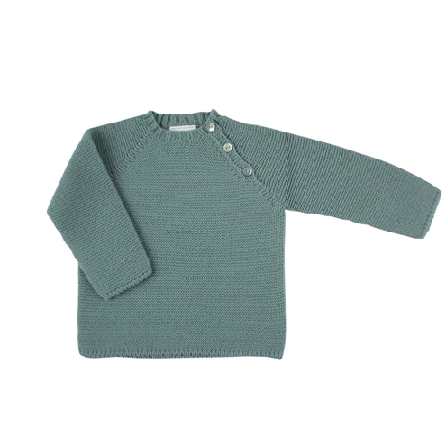 Aquarelle green buttons sweater