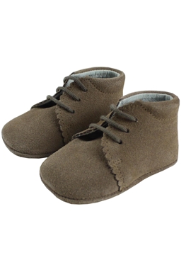 Lace up boots suede shoes vison