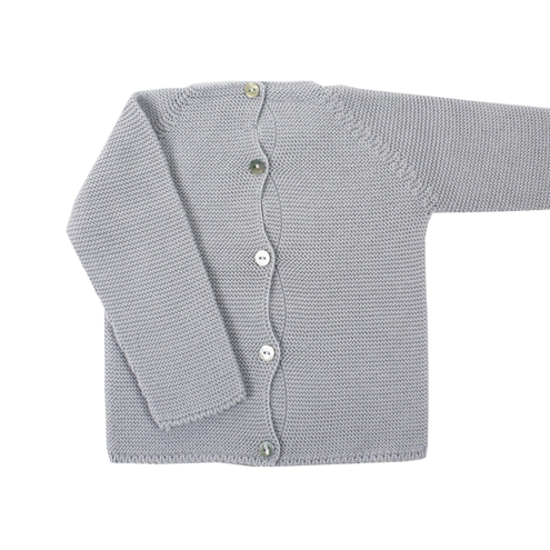 Grey thick knit baby sweater 