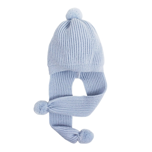 Gorro bufanda azul