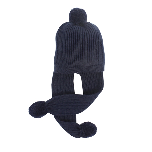 Gorro bufanda azul marino