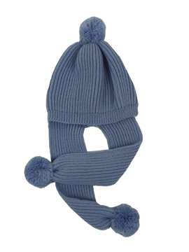 Gorro-bufanda punto azulón