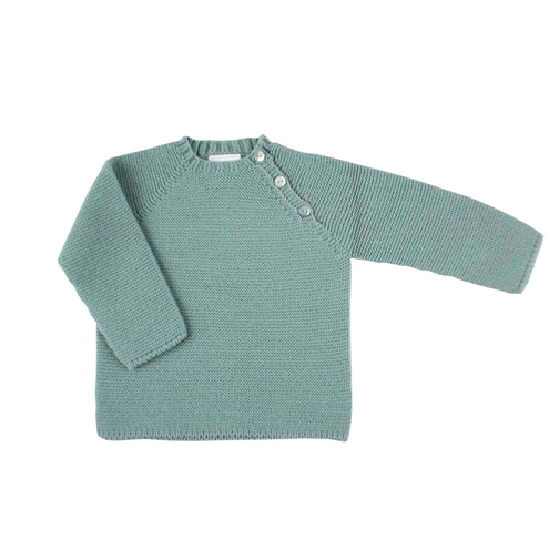 Aquarelle green buttons sweater