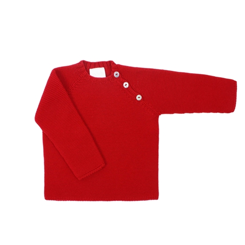 Five buttons sweater in red