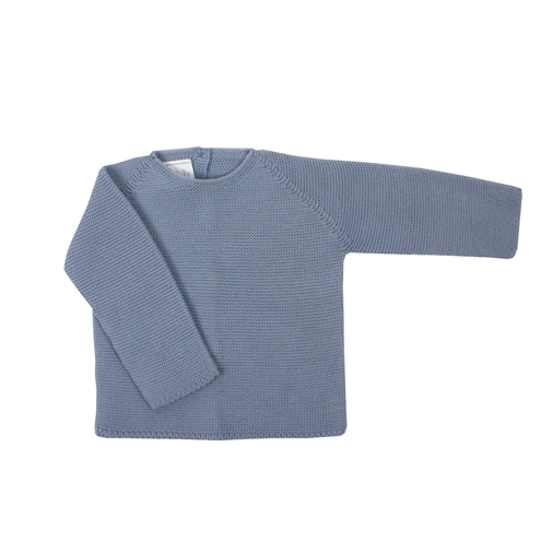 Medium blue thick knit baby sweater