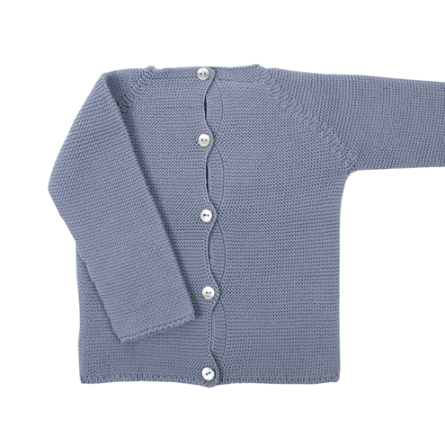 Medium blue thick knit baby sweater