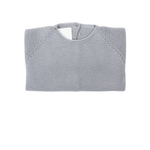 Grey thick knit baby sweater 