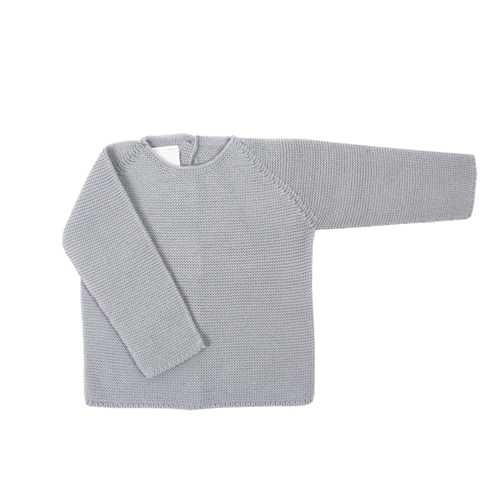 Grey thick knit baby sweater 