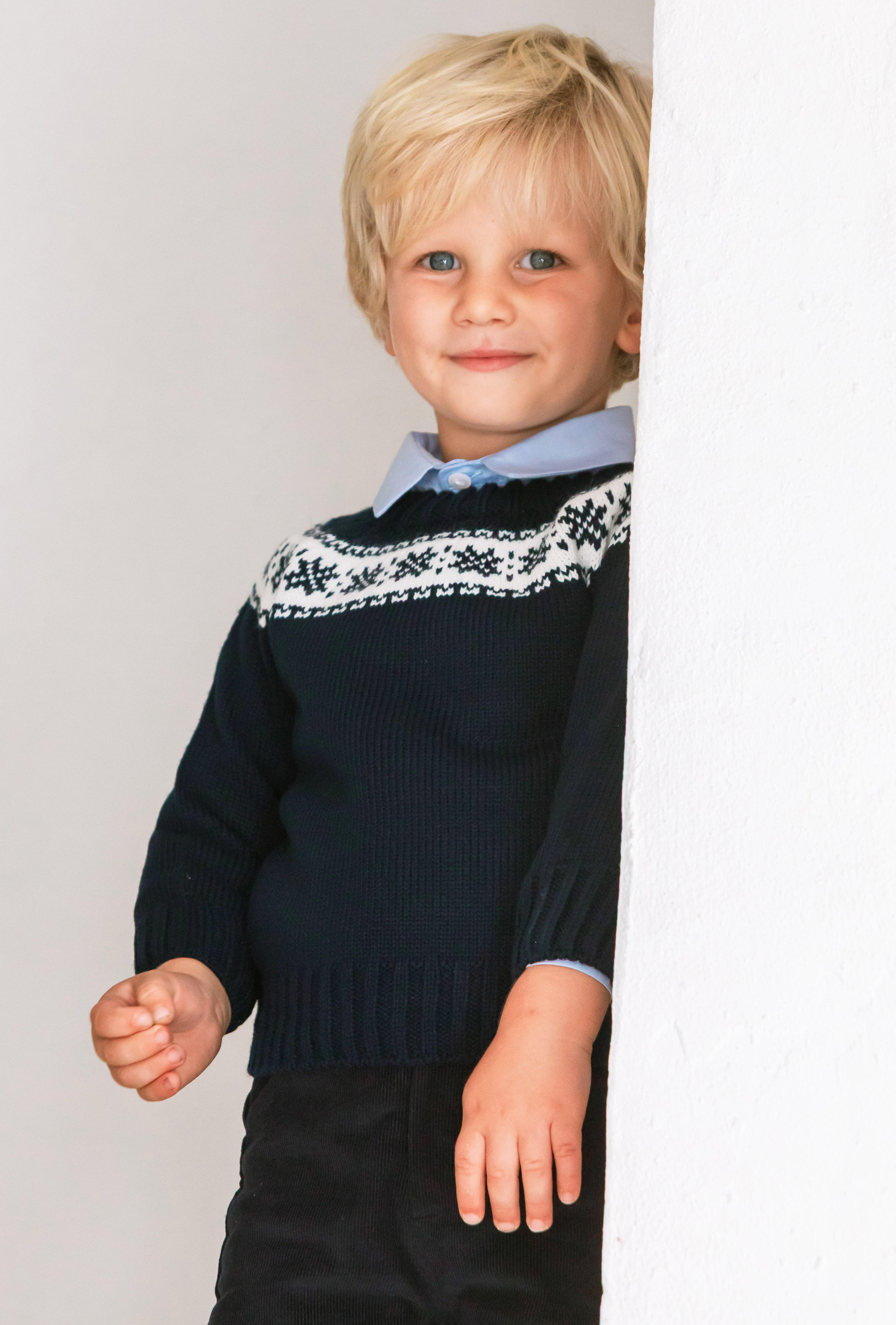 navy blue knit sweater