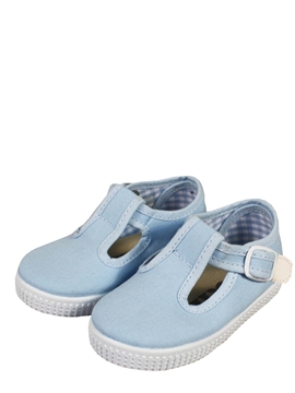 blue t bar canvas shoes