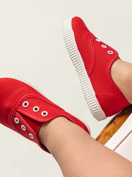 red shoes canvas shoes