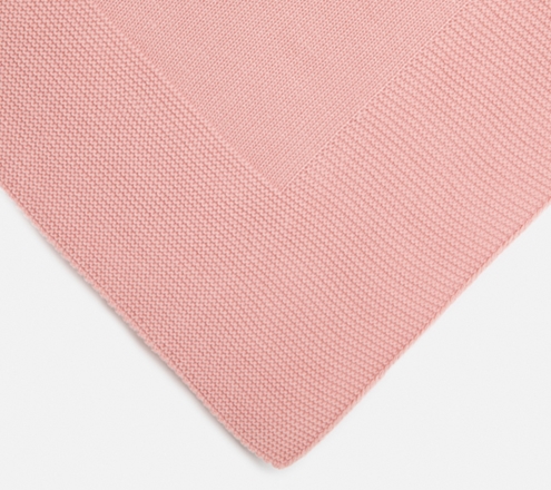 pastel pink blanket knitted