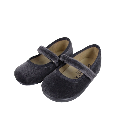 Croos bar velvet shoes grey