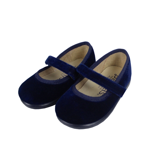 Croos bar velvet shoes blue