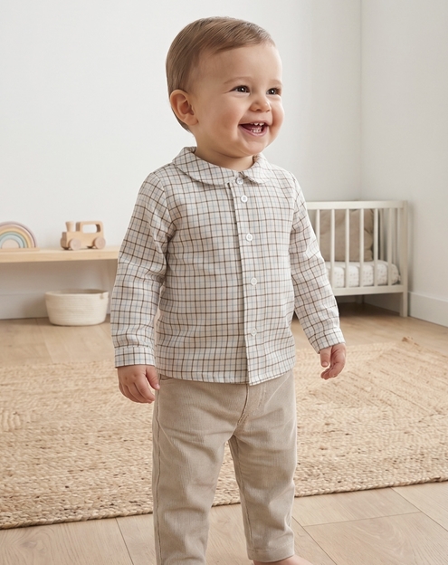 pantalón pana beige
