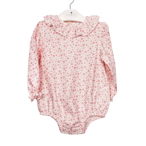 baby romper pink flowers