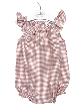 pelele cuadrito rosa palo