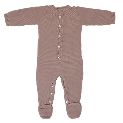 pastel pink knit jumpsuit