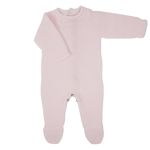 Pelele de punto rosa para bebé 