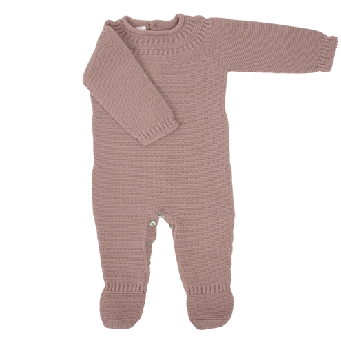 pastel pink knit jumpsuit