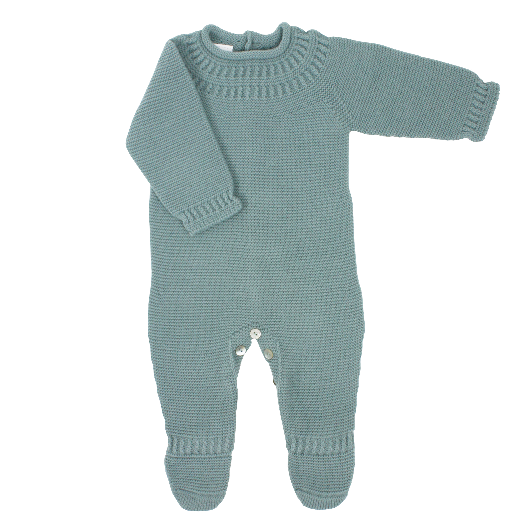 Green knit jumpsuit