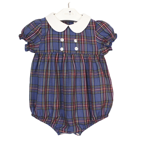 tartan baby romper