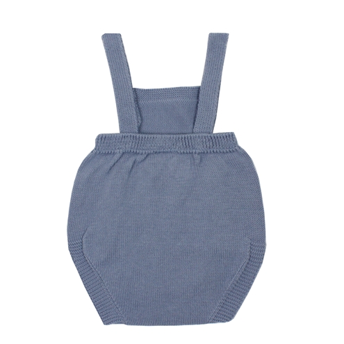 baby knit romper in medium blue