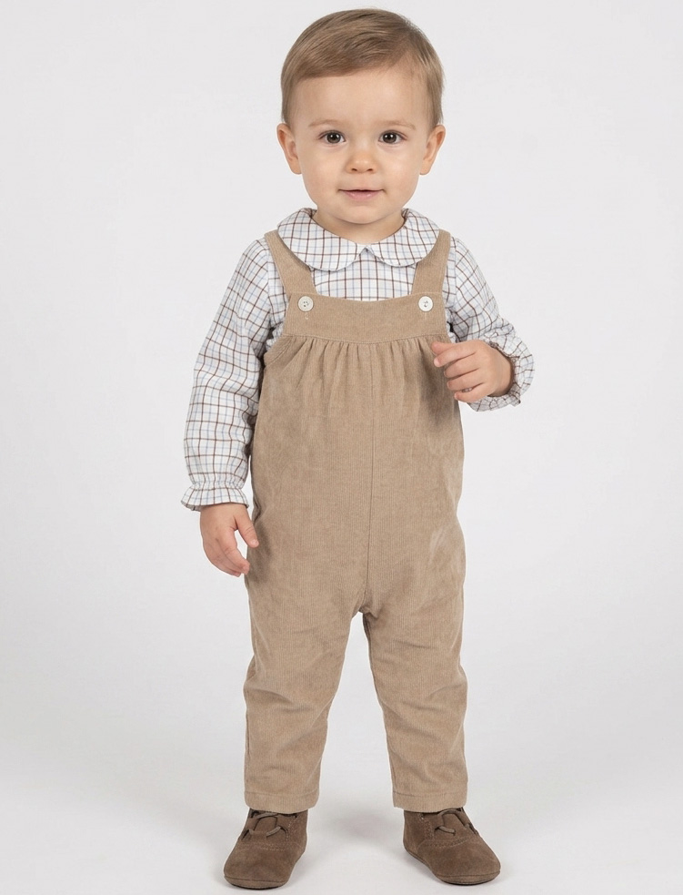 sand corduroy romper baby