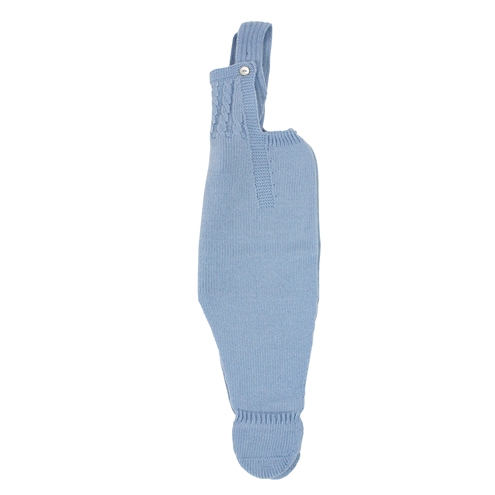 Peto de punto azul con tirantes