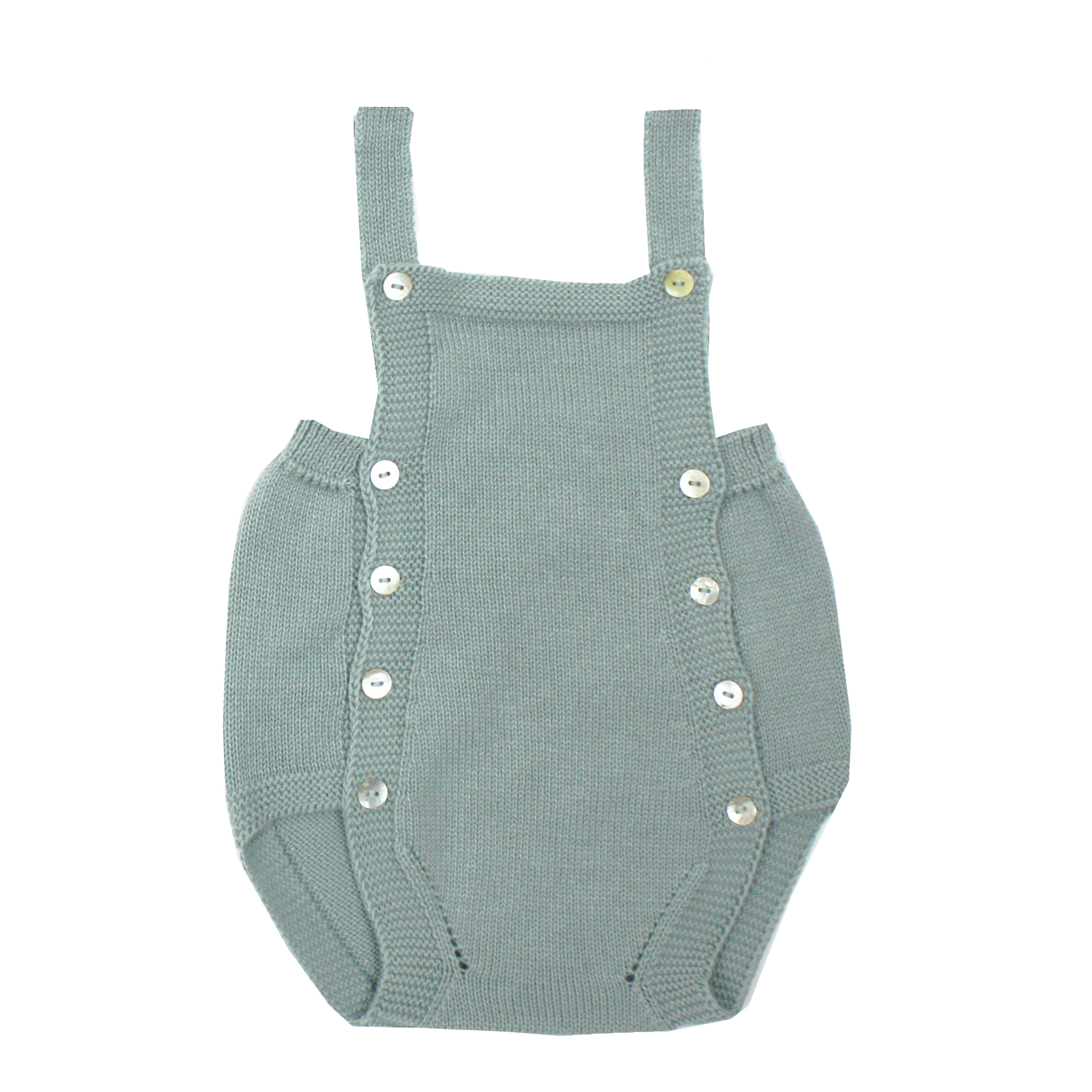 peto de punto perlé verde agua