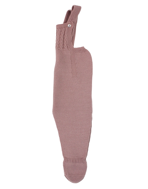 Peto de punto rosa palo con tirantes