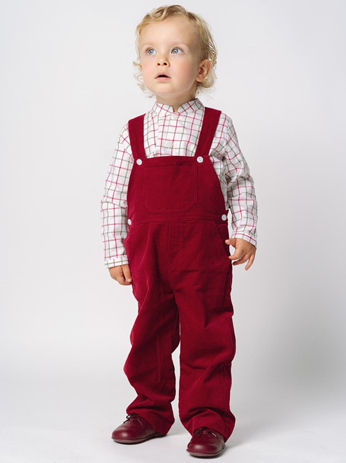 long corduroy romper burgundy