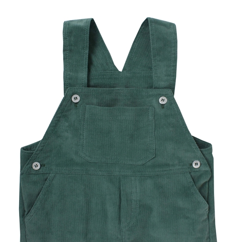 green corduroy overall
