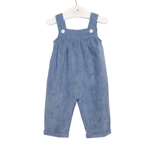 m&h romper medium blue corduroy