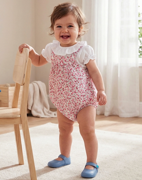 m&h romper baby flowers