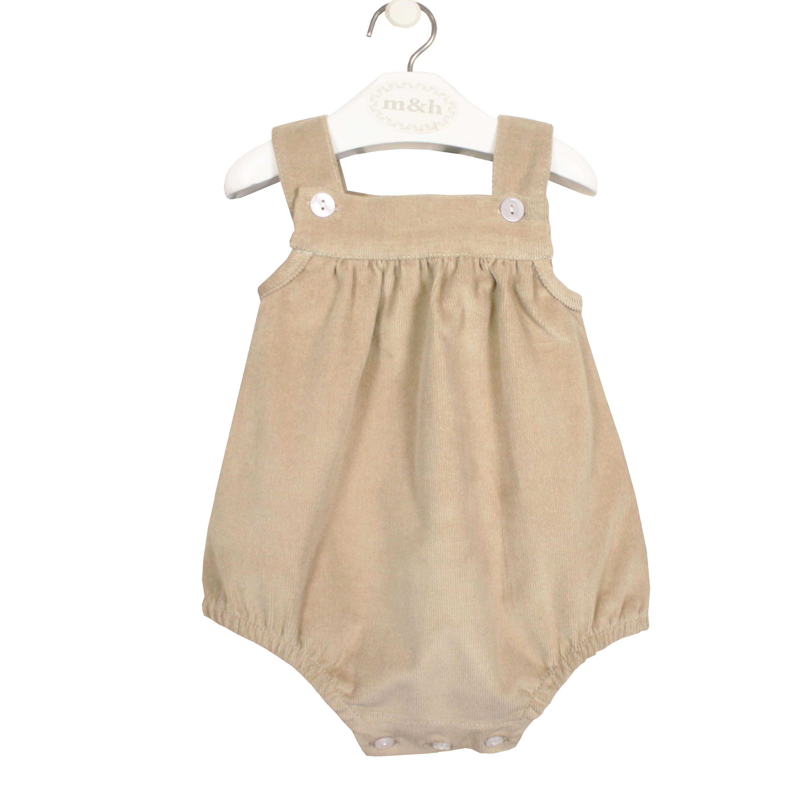 m&h baby romper beige